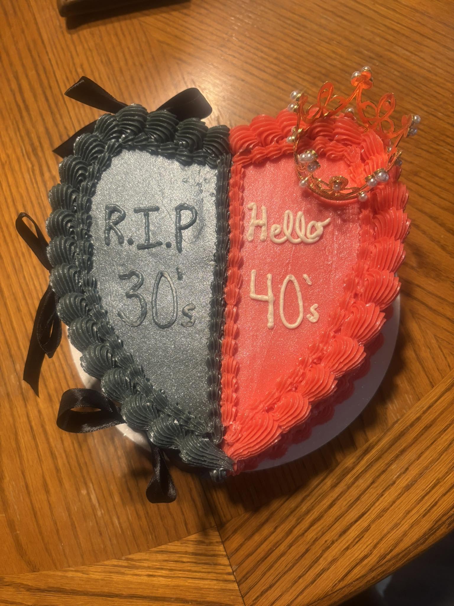 30s and 40s birthday cake
